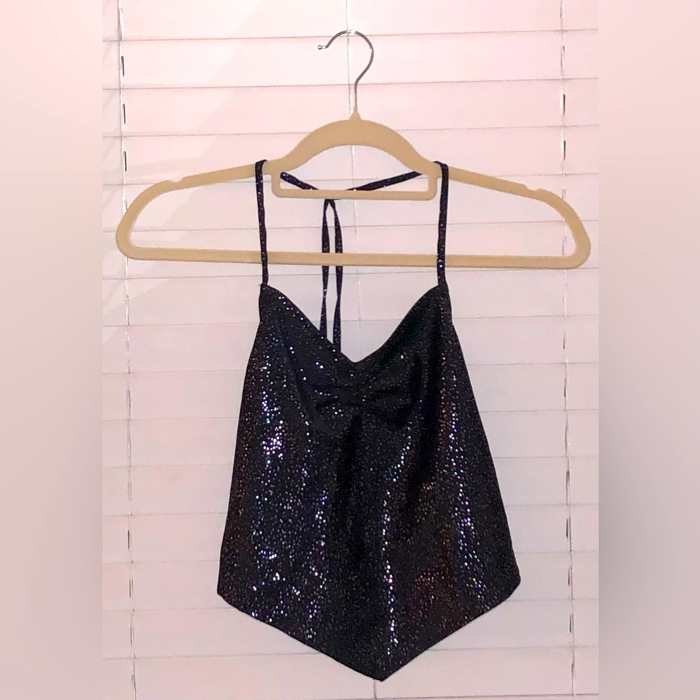 BLACK SPARKLY SHIRT✨